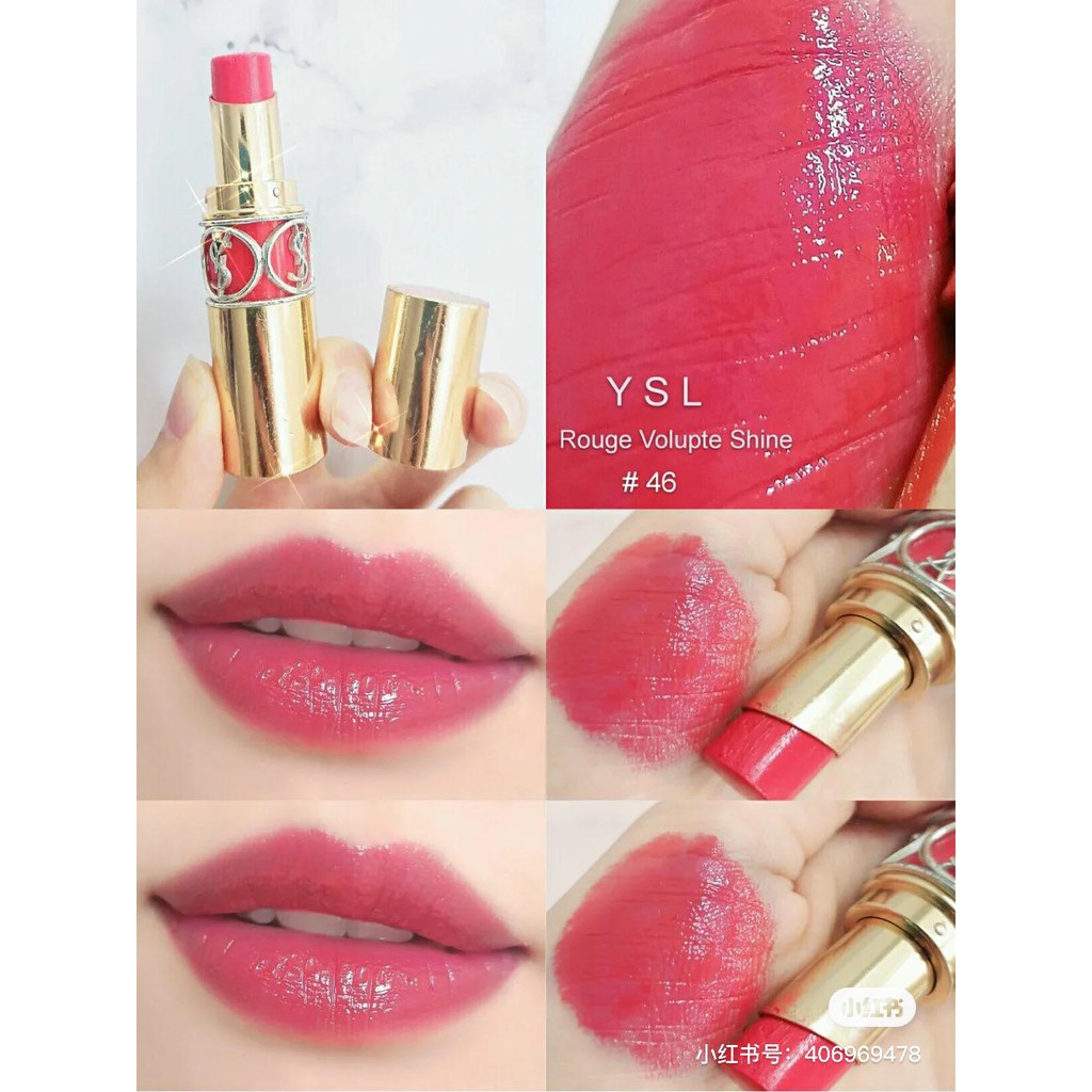 Son Thỏi YSL Rouge Volupte Shine Oil In Stick 46 Orange Perfecto