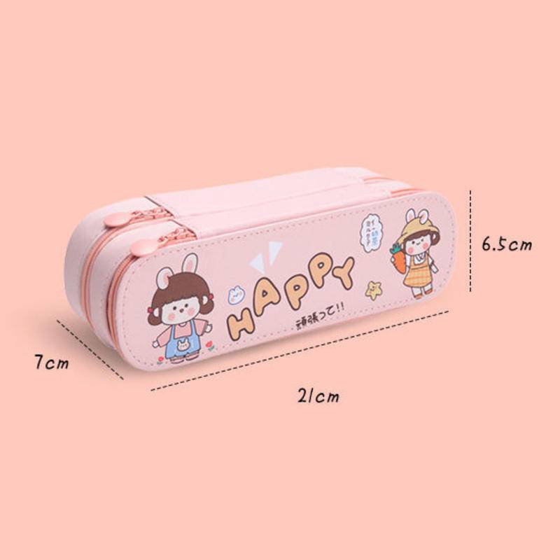 ⭐ iLado ⭐  Túi đựng bút trong suốt cute túi nilong/PVC chủ đề nhân vật túi zip nhỏ hộp vải đựng đồ Hộp đựng hộp bút hologram bút cute bọc zip tiểu an văn phòng phẩm Đa Dụng túi đựng đồ dùng cá nhân hình