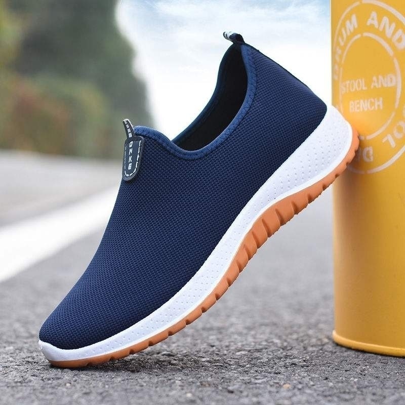 Summer Beef Tendon Bottom Old Beijing Cloth Shoes Men's Anti-Slip Wear Casual Shoes Breathable Driving Shoes Korean Vers