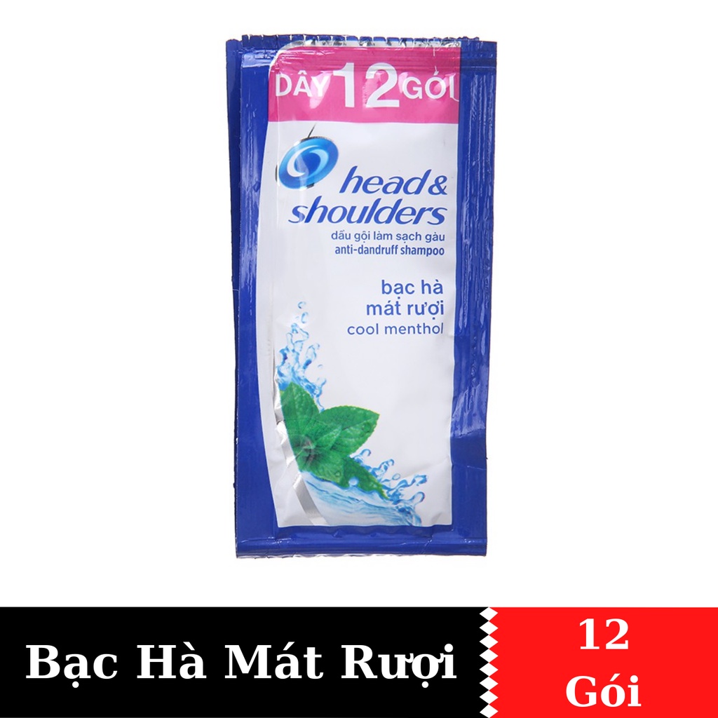 Dầu gội dây Head Shoulders Bạc Hà &amp; Mát Rượi 6g x 12 Gói