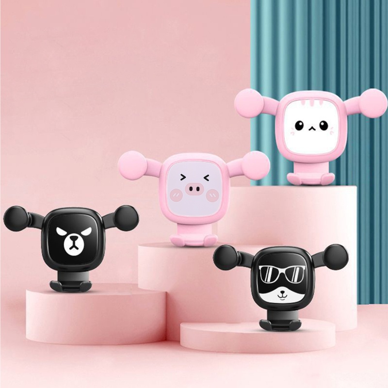 Sun Giá Đỡ Điện Thoại Phong Cách Động Vật Hoạt Hình Rảnh Tay Không Trượt Hoặc Rơi Cho Hầu Hết Các Phương Tiện Giao Thông