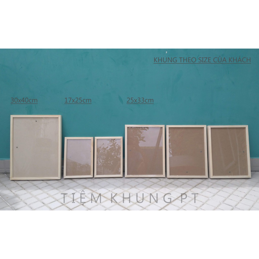 Combo 5 Khung Hình Gỗ Thông - Hàng Đặt