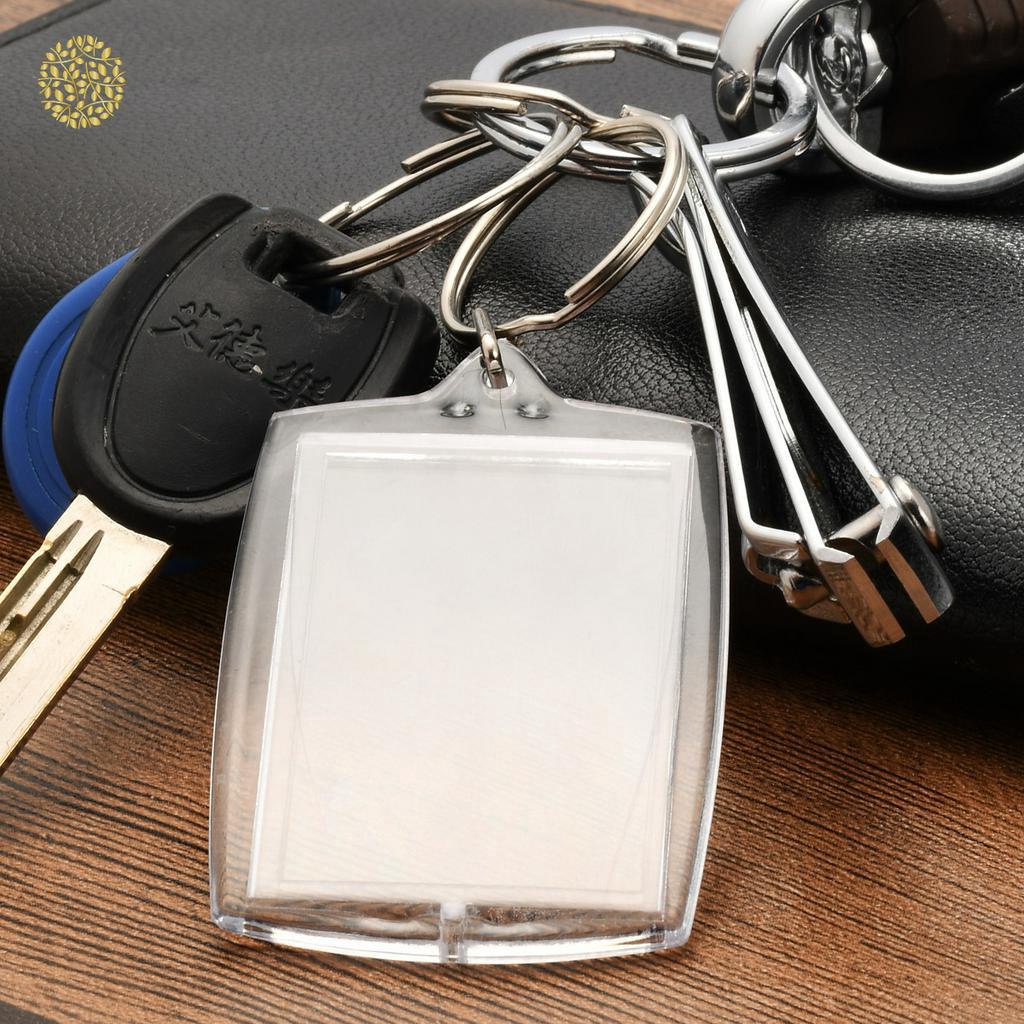 Móc Khóa Khung Ảnh Hình Chữ Nhật Bằng Acrylic