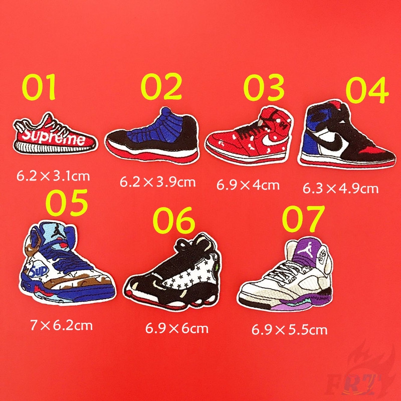 Miếng vớ thêu/ủi thủ công trang trí hình giày sneaker in logo thương hiệu thời trang 1.4