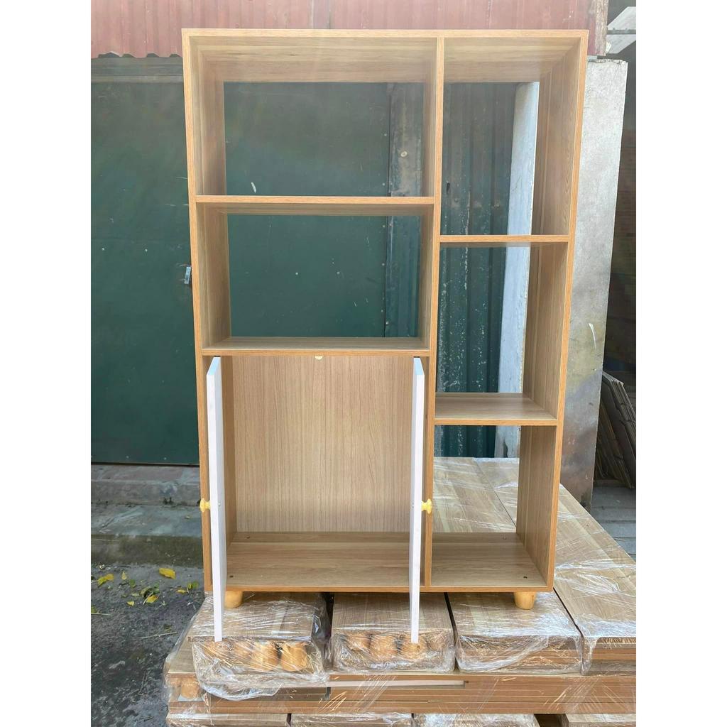 Kệ Sách Gỗ Nhiều Ngăn Có Tủ Tiện Dụng Kệ Sách Thông Minh Đa Năng Decor Phòng Ngủ, Phòng Khách Gọn Gàng TS2
