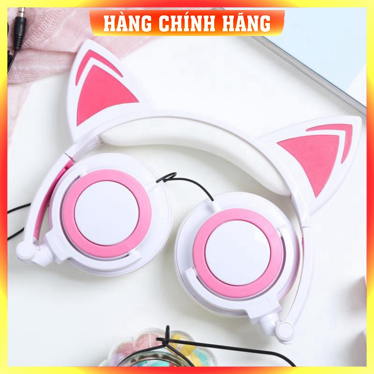 TAI NGHE MÈO ĐÈN LED CAO CẤP PHÁT SÁNG- CHO IPHONE,IPAD,IPOD,LAPTOP,PC,MP3....