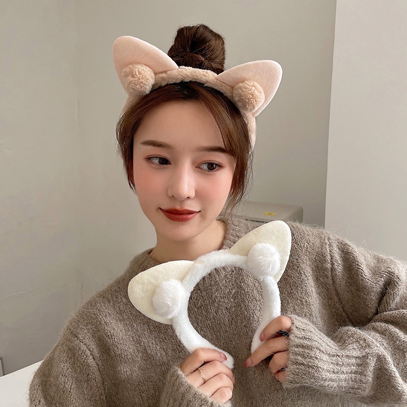 Haimeikang Băng đô phong cách tai mèo thời trang mùa thu đông dành cho nữ