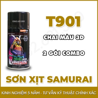 Sơn Xịt Màu Titan 3D T901 Sơn Samurai (Combo đặc biệt)