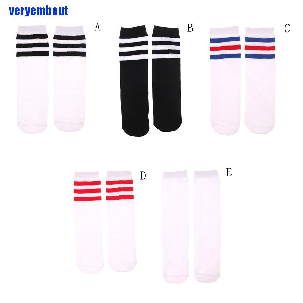 Vớ Cotton Cao Đến Đầu Gối Họa Tiết Kẻ Sọc Dành Cho Bé