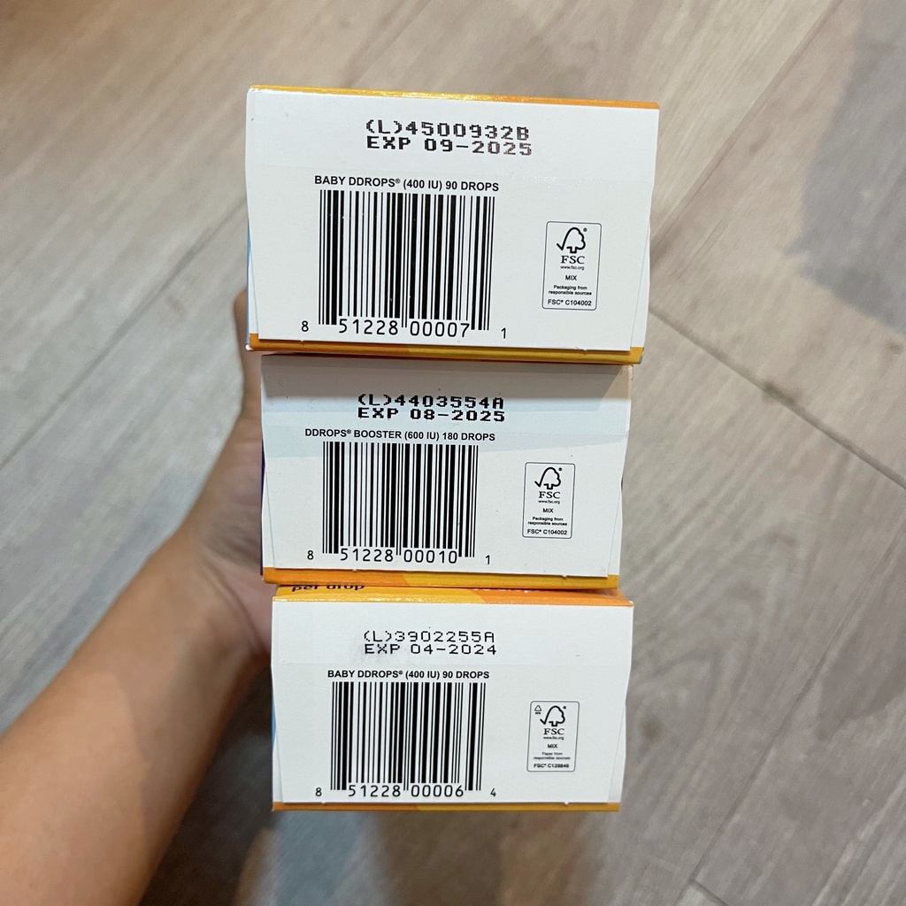 Vitamin D3 Baby Ddrops Mỹ cho bé 0-12 tuổi DATE XA