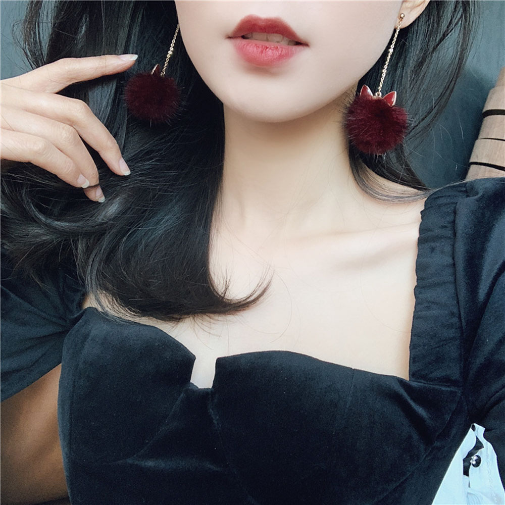 Khuyên Tai Nữ Dài Hình Chú Mèo Đáng Yêu