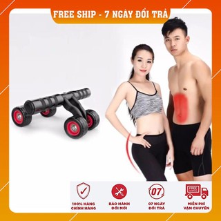 [Free ship - Hàng cao cấp] Con Lăn Tập Cơ Bụng 4 Bánh ,Bánh xe lăn tập gym Tiện lợi Tập Tại nhà giúp cơ bụng săn chắc