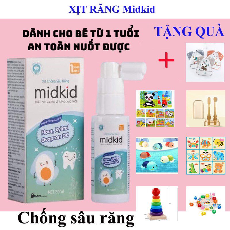 Xịt Răng Mikid ngăn ngừa ố vàng bảo vệ men răng