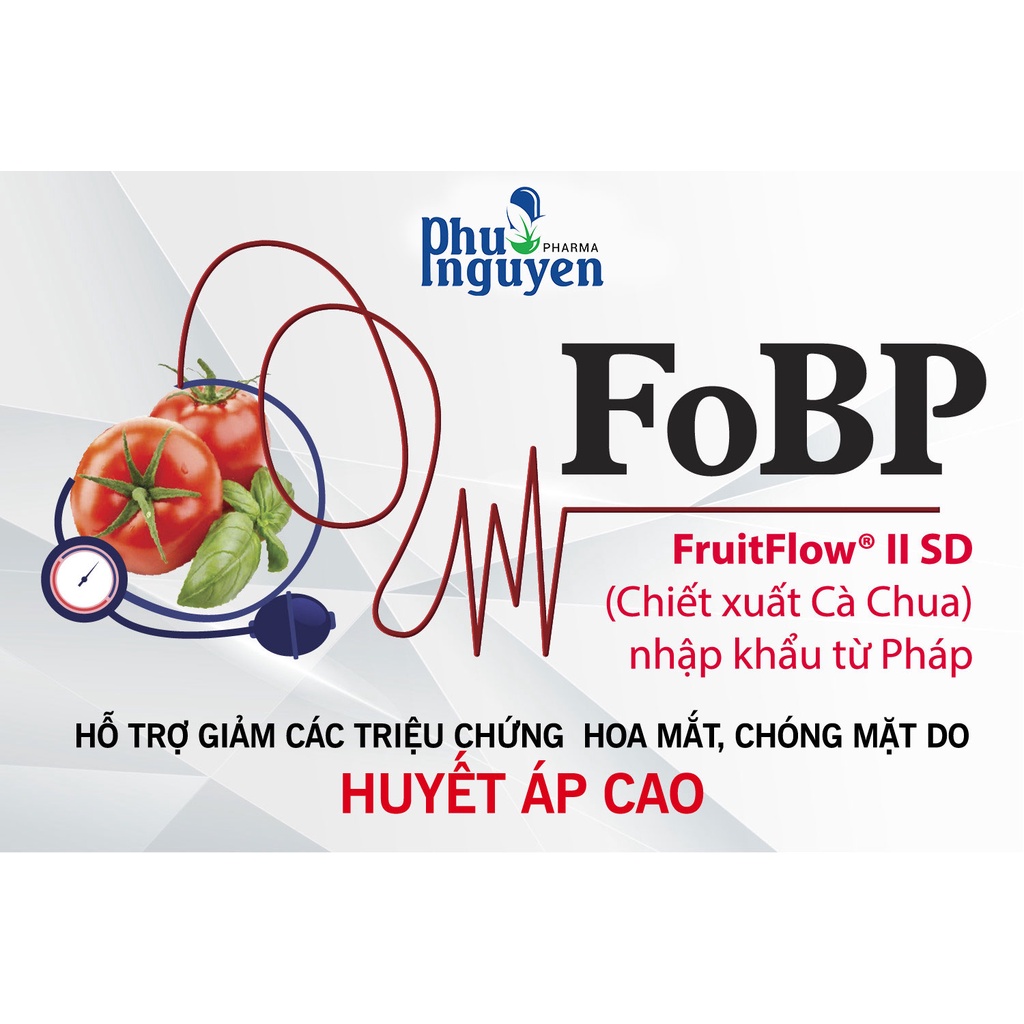 Viên Uống Ổn Định Huyết Áp Giảm Nhanh Triệu Chứng Hoa Mắt Chóng Mặt FoBP ( Nhập Khẩu Từ Pháp )- Hộp / 30 viên
