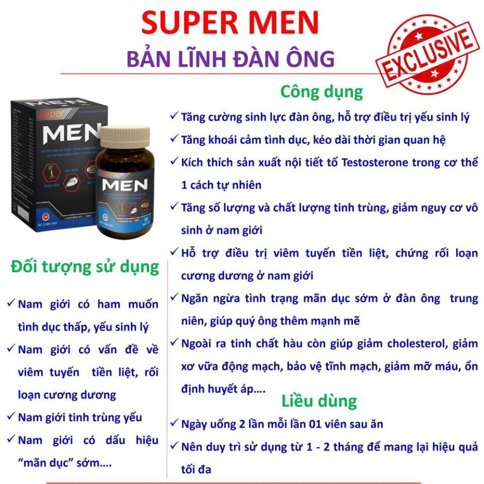 [ĐIỀU TRỊ XUẤT TINH SỚM] TINH CHẤT HÀU BIỂN SUPER MEN trị xuất tinh sớm - yếu sinh lý - rối loạn cương dương | BigBuy360 - bigbuy360.vn