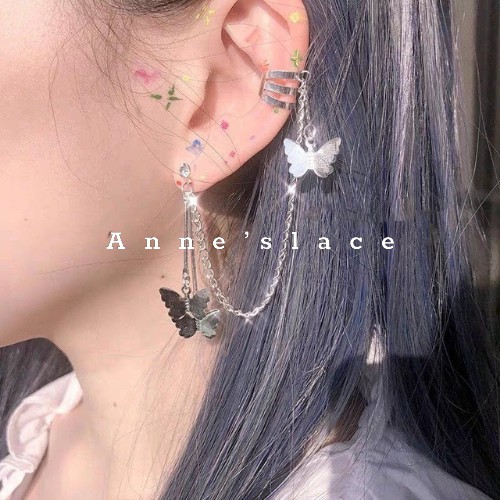 Bông tai / Khuyên tai nữ thiết kế hình bướm phong cách Hàn Quốc dành cho nữ