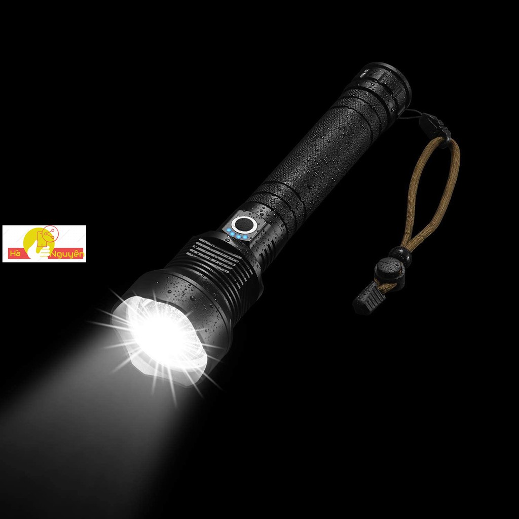 Đèn pin siêu sáng thế hệ mới . Gồm 2 pin 26650 tổng dung lượng 5000 mAh hoặc 10.000 mAp tùy chọn