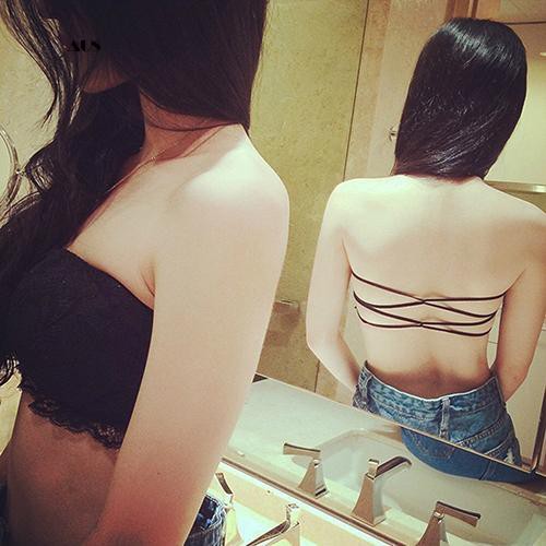 ♔Áo lót Không Dây Chéo Lưng Có Mút Đệm