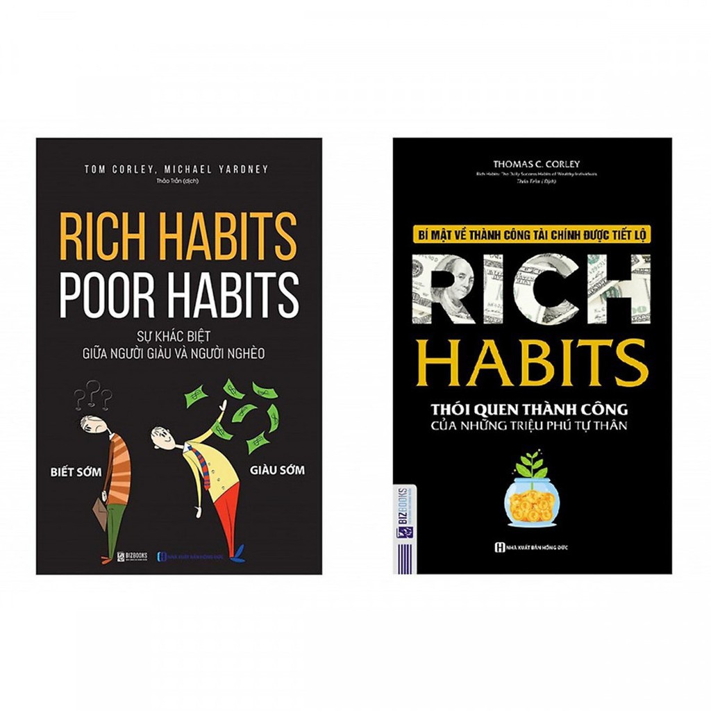 Sách - Combo Rich Habits Thói quen người thành  và Rich Habits - Poor Habits Sự khác biệt giữa người giàu và người nghèo