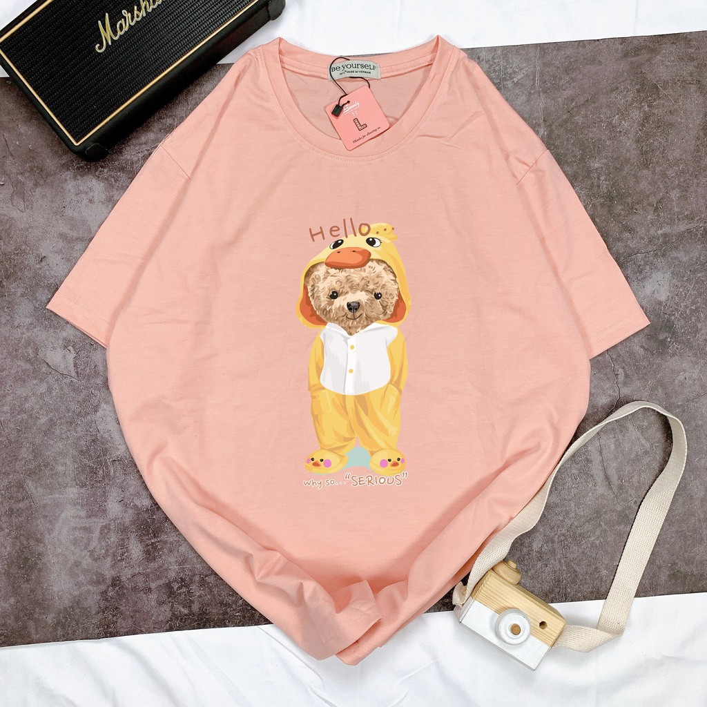 Áo thun unisex Be Yourself size M L XL - Gấu Vịt