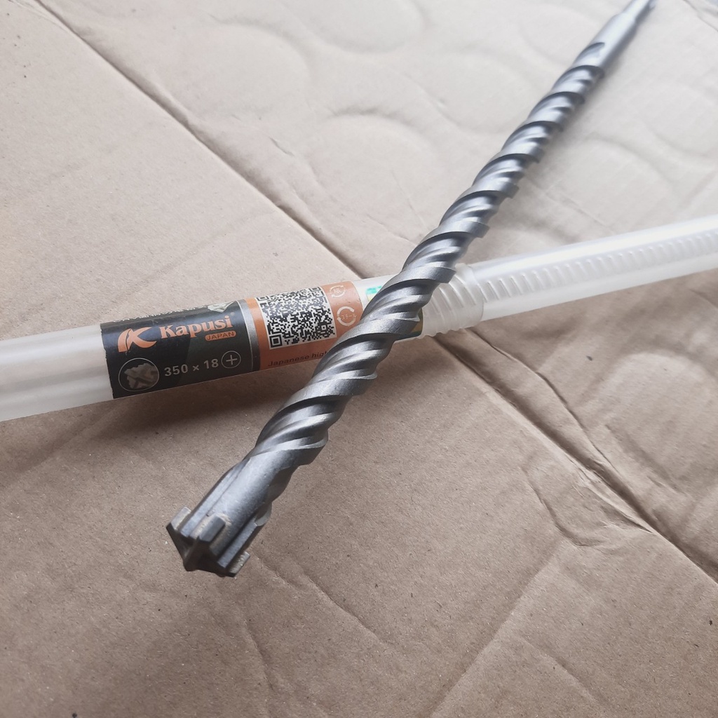 Mũi khoan bê tông xuyên tường 4  cạnh, 4 chấu kapusi chuẩn nhật từ phi 10-25mm dài 350mm