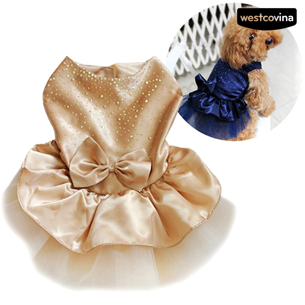 Đầm Tutu Công Chúa Đính Nơ Xinh Xắn Cho Thú Cưng