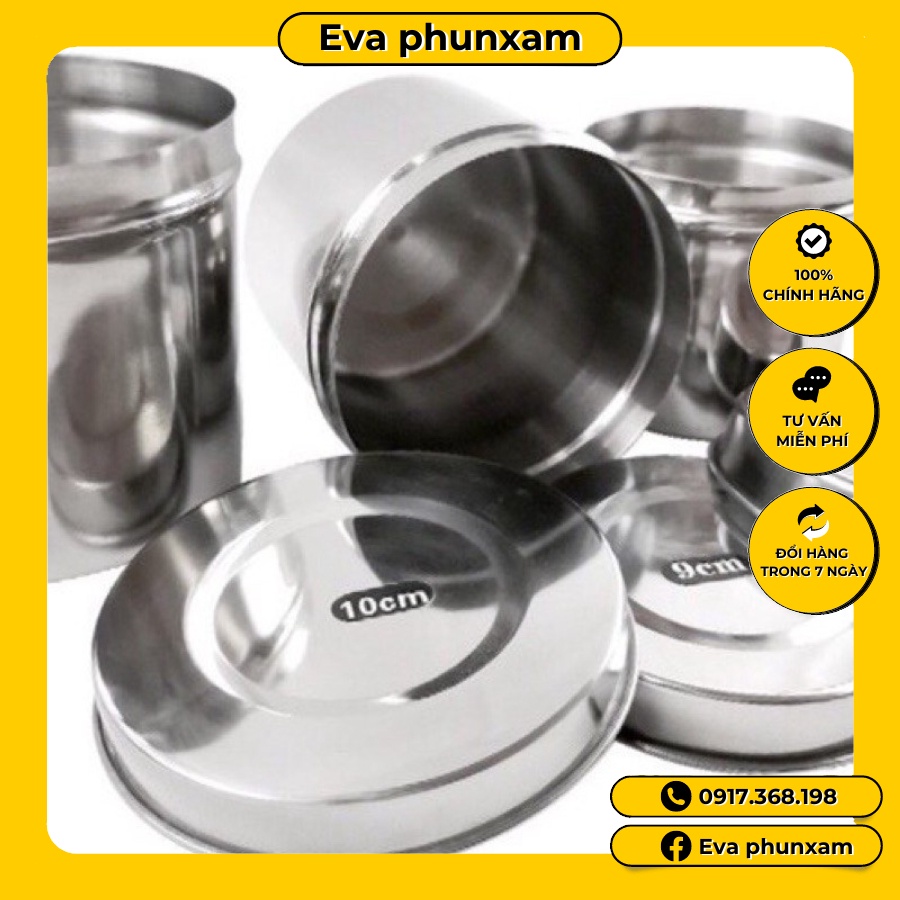 Hũ Inox đựng bông cồn