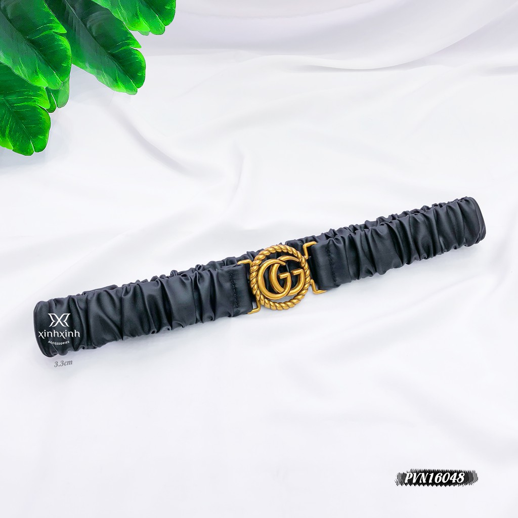 Belt váy, đai váy da co giãn mặt kim loại thời trang sang chảnh - Xinh Xinh Accessories