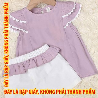 Rập giấy DC035 - Bộ bé gái Tay tiên 2 lớp