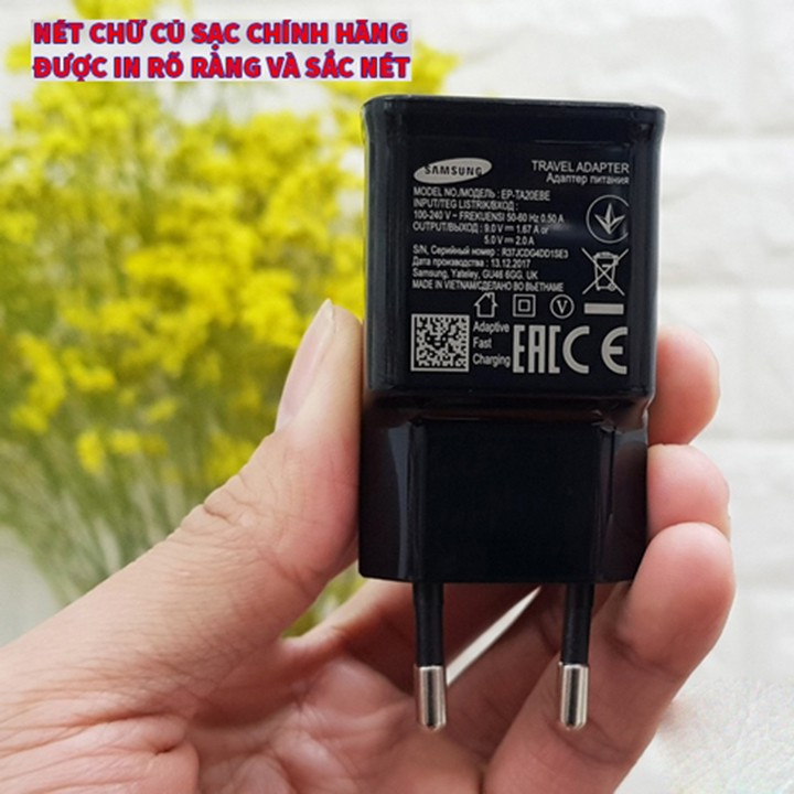 Củ cốc sạc nhanh QC cho SamSung S9 S10 Plus note 9 note 10 – Hàng Chuẩn Foxconn 15W 9V 1.67A / 5V-2A