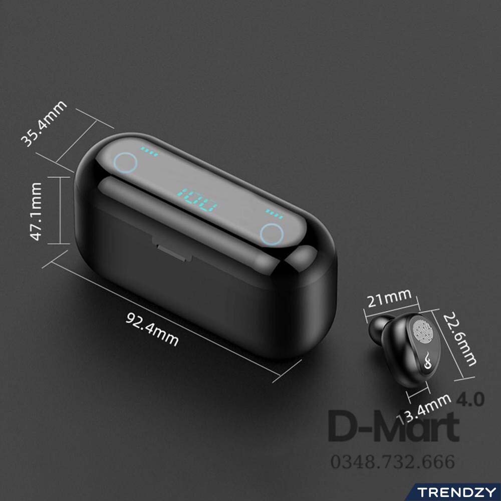 Tai nghe Bluetooth AMOI F9 TWS 5.0 bản QUỐC TẾ CAO CẤP [ BẢO HÀNH 6 THÁNG ] - Dmart4.0