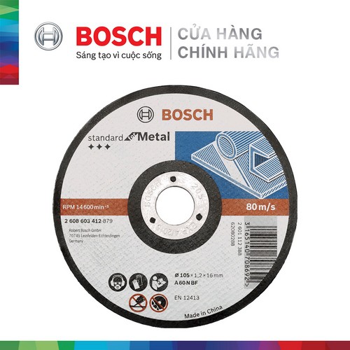 [CHÍNH HÃNG] Combo 5 Đá Cắt Bosch - 2608603412, 105x1.2x16mm (Sắt) Giá Đại Lý Cấp 1