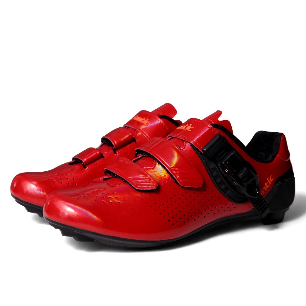 Santic Nam giày đi xe đạp cho người mới bắt đầu giày đi xe đạp giày đi xe đạp chống trượt thoáng khí Khóa xe đạp giày có đệm K20MJ149