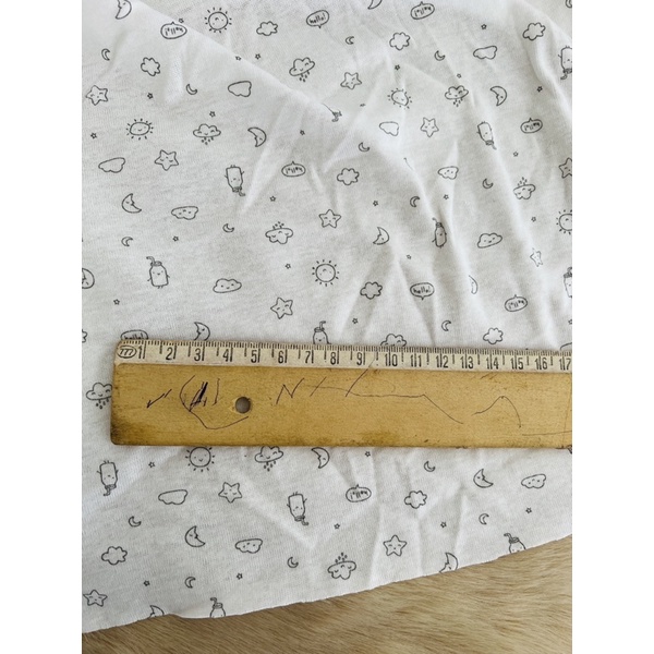 Vải thun cotton borip sơ sinh hoạ tiết nhí