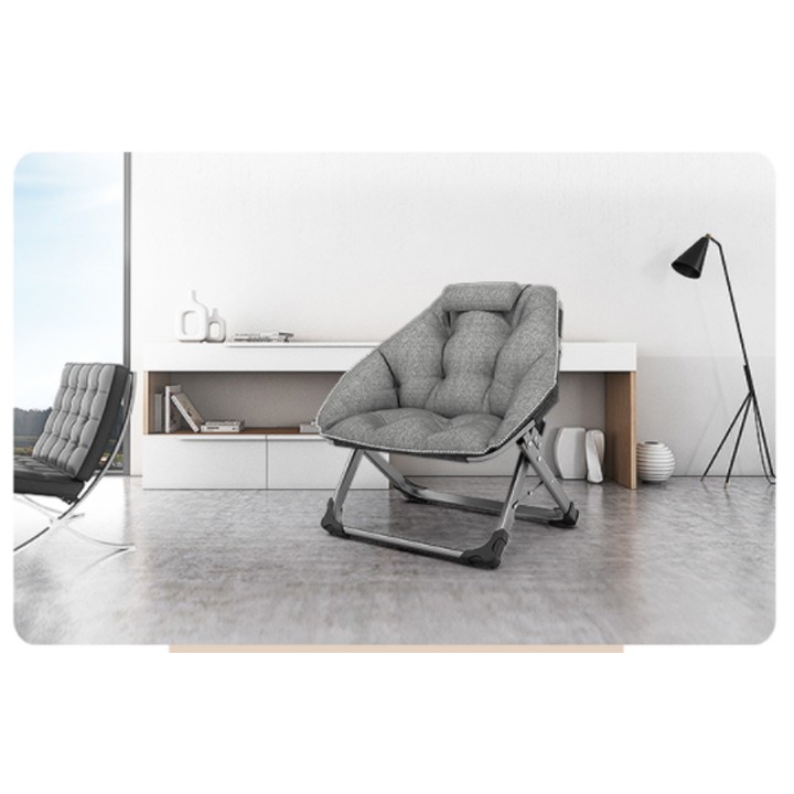 Ghế gấp có đệm xép gọn ngủ trưa phòng khách, văn phòng thư giãn chơi game đọc sách ngồi em ái