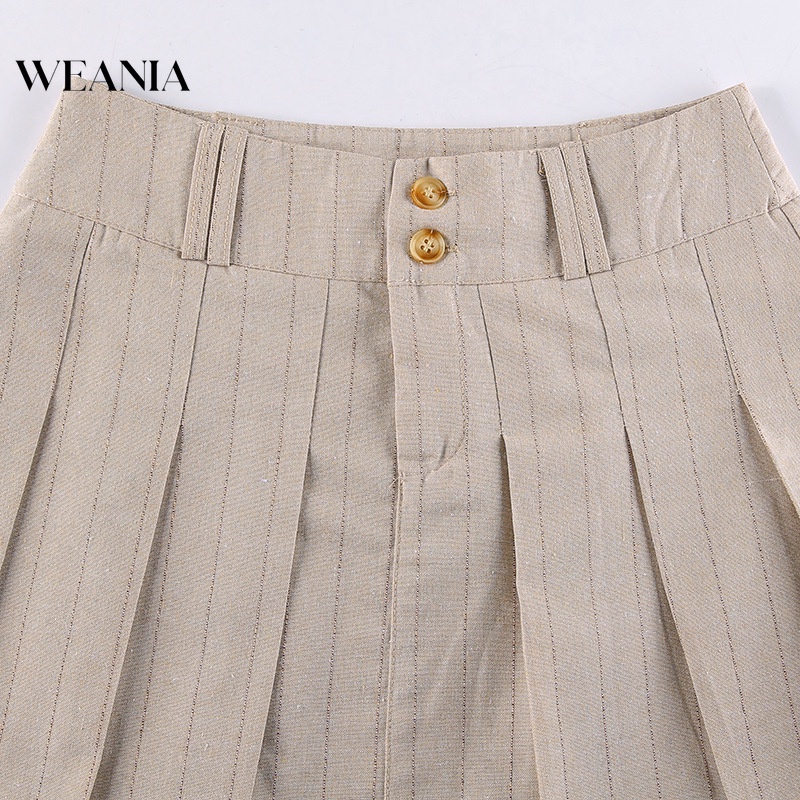 Chân Váy Ren Xếp Li Lưng Cao Thời Trang Dành Cho Nữ