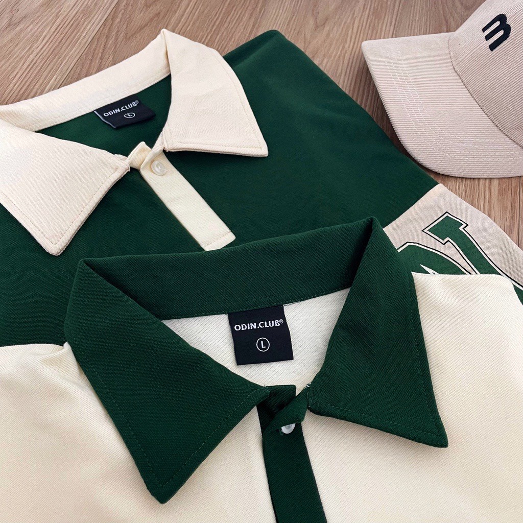 Áo Polo ODIN CLUB Striped, Áo polo Tay Lỡ Unisex nam nữ.