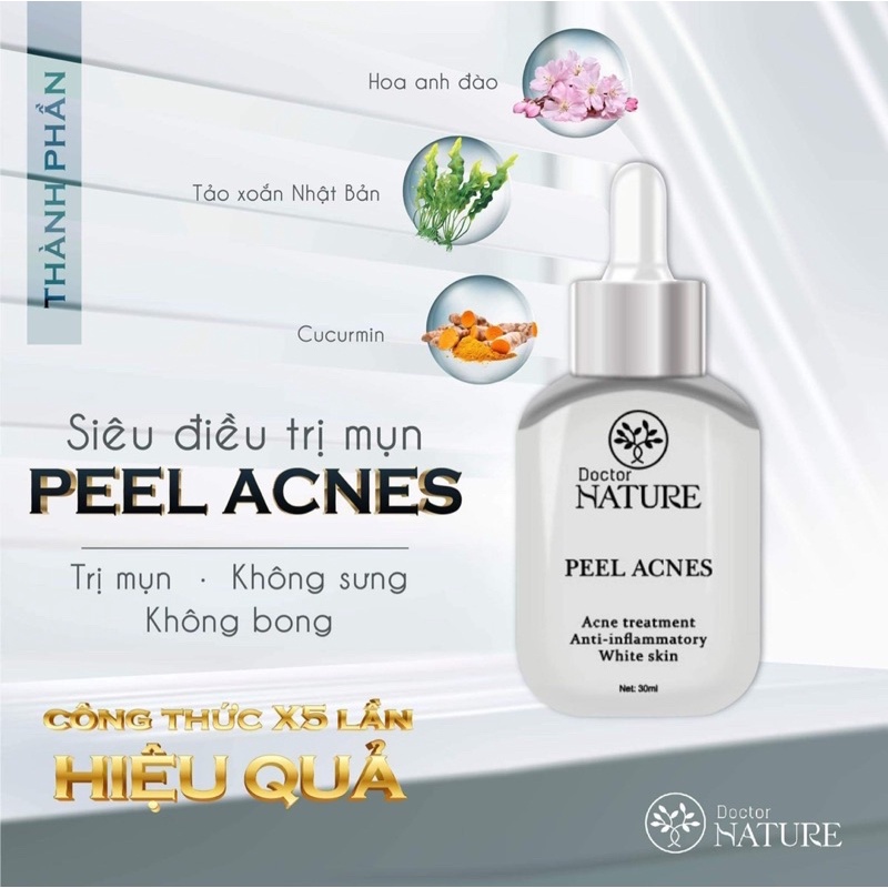 ACNES NGỪA MỤN DOCTOR NATURE  x5 lần hiệu quả,ngừa các loại mụn,thâm,sáng da,nho lcl,khoẻ căng bóng da,..