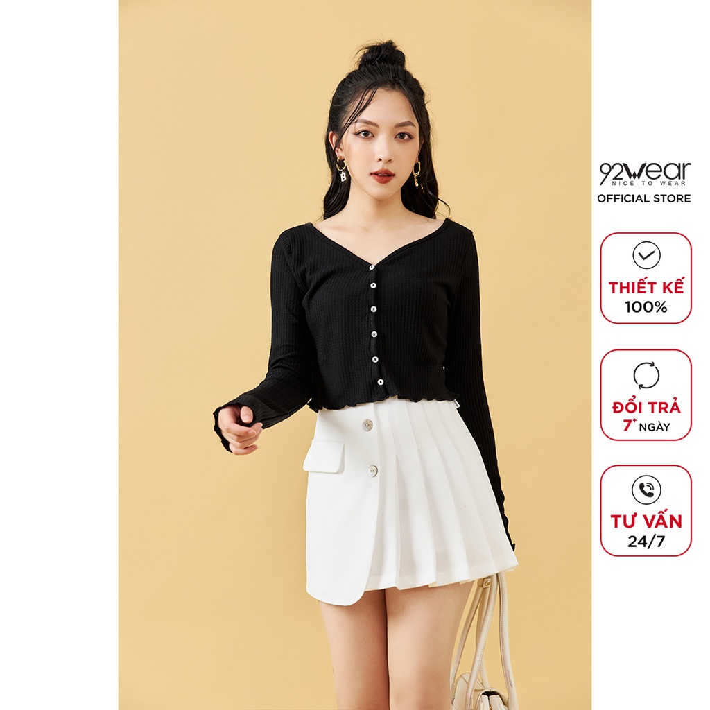 Áo thun nữ dài tay gấu cuốn bèo, co giãn, thoáng mát ATW0398 - 92Wear