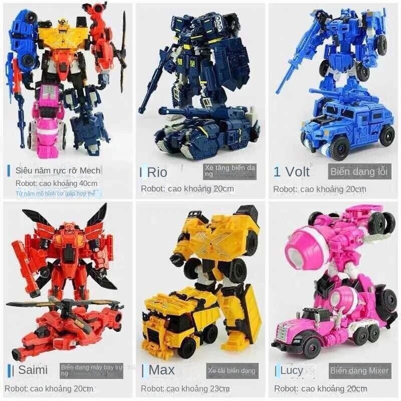 Đồ Chơi Rô Bốt Biến Hình Five Hyun X Mecha Phù Hợp Làm Quà Chất Lượng Cao Dành Cho Bé Trai
