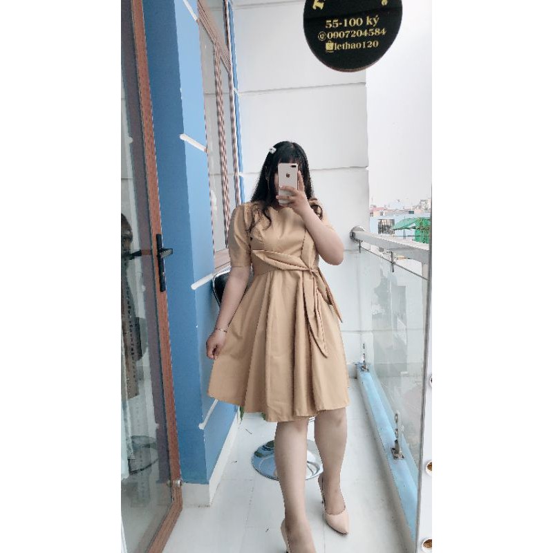 [Mã FATHANG5 giảm 10K đơn 50K] Bigsize 55 đến 90 ký Đầm nơ công chúaa | BigBuy360 - bigbuy360.vn