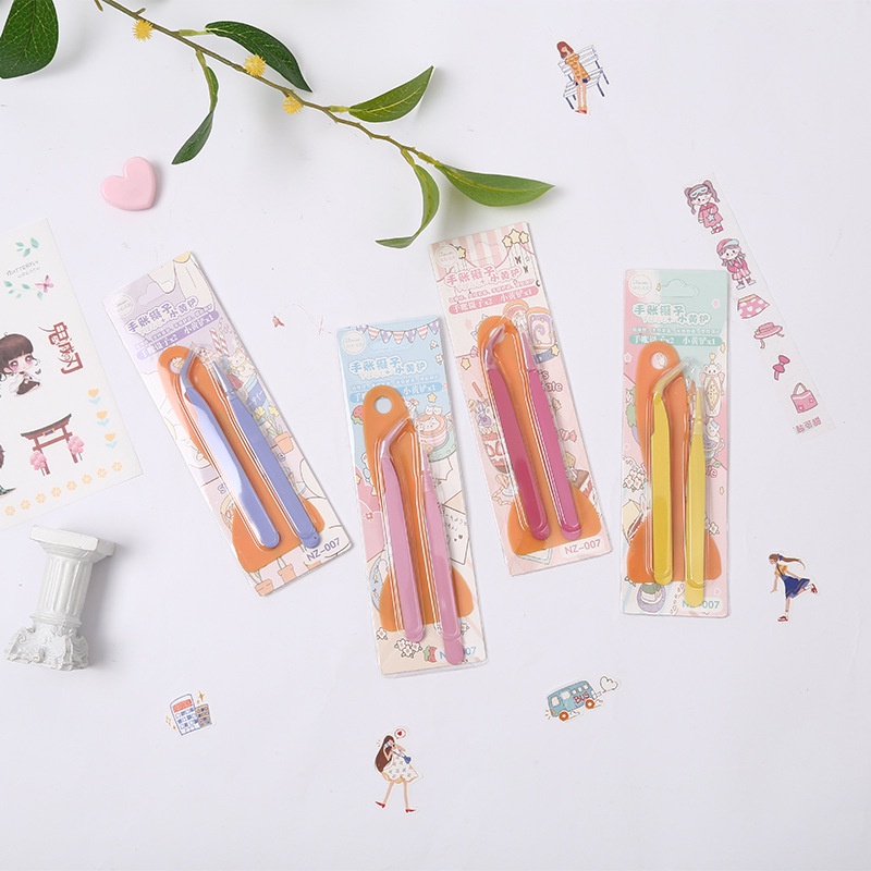 Set 3 Nhíp Gắp Bằng Thép Không Gỉ Dùng Làm Đồ Thủ Công Diy