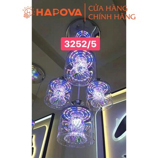 Đèn thả trần ngũ sắc 5 quả hapova callio 3252/5