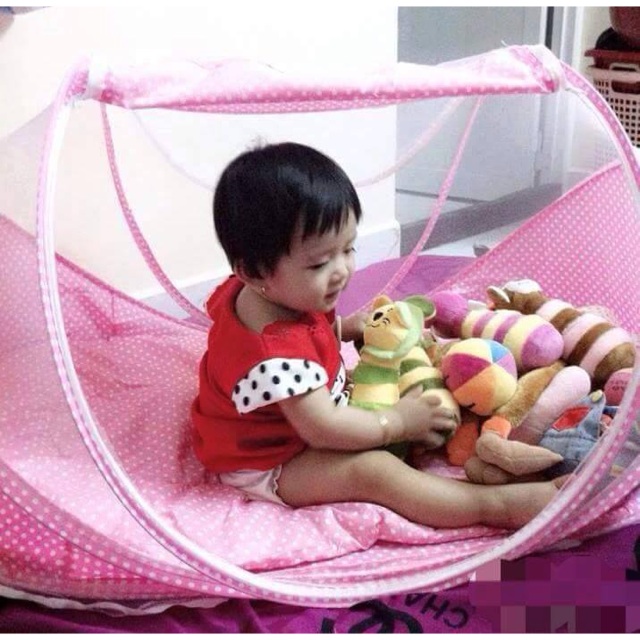 Bộ mùng nhạc có đệm chống muỗi.