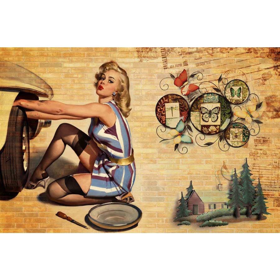 Tranh dán tường vải lụa 3D giành cho Trà chanh in theo kích thước yêu cầu – Không giới hạn kích thước