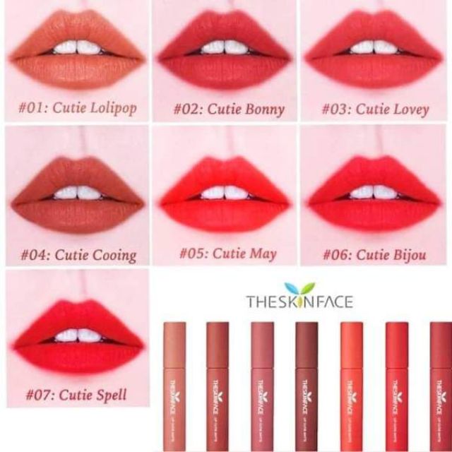 Son kem lì The Skin Face Lip Cutie Matte