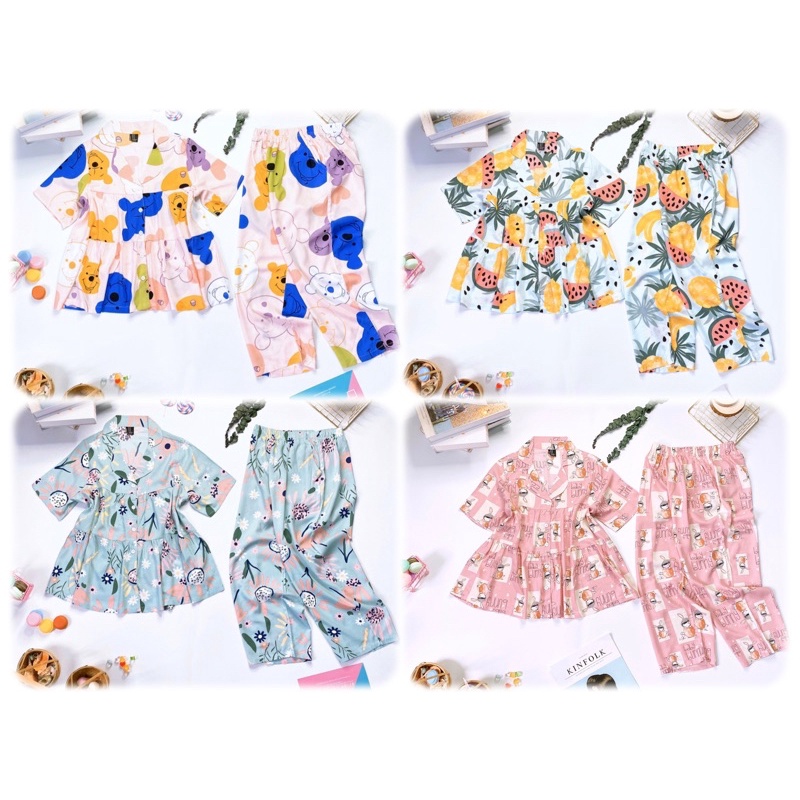 Pijama 8 tấc chất tole lanh hàng VNXK