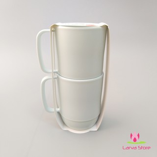 Bộ 2 Cốc nước cao Amori INOCHI 350ml (Nhựa an toàn, chịu nhiệt, chất lượng Nhật Bản) - Larva Store