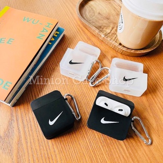 Ốp case Airpods 1/2/3/pro Nike đen & trong suốt siêu cool silicon 3d cao cấp