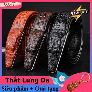 Thắt Lưng Da Nam Cao Cấp -Da PU-Hình Cá Sấu Siêu Đẹp-Bảo hành 1 đổi 1-Thắt Lưng Nam-có quà tặng